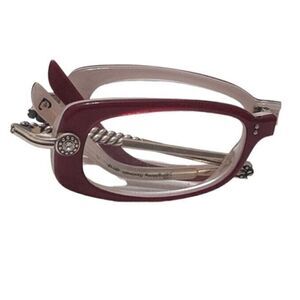 Brighton Handmade Canterbury‎ Red 48-18-135 Foldable Eyeglasses Frames Only